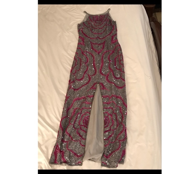 Papell Boutique Dresses & Skirts - Papell Boutique; Silver + Pink Beaded Halter Dress Papell Boutique Dresses & Skirts - Papell Boutique; Silver + Pink Beaded Halter Dress